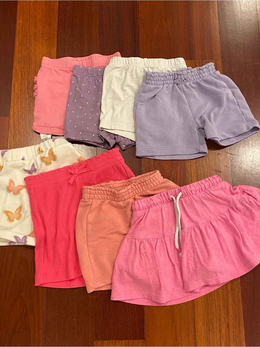 Girls Assorted Pink & Purple Shorts and Skirts - Pack of 9